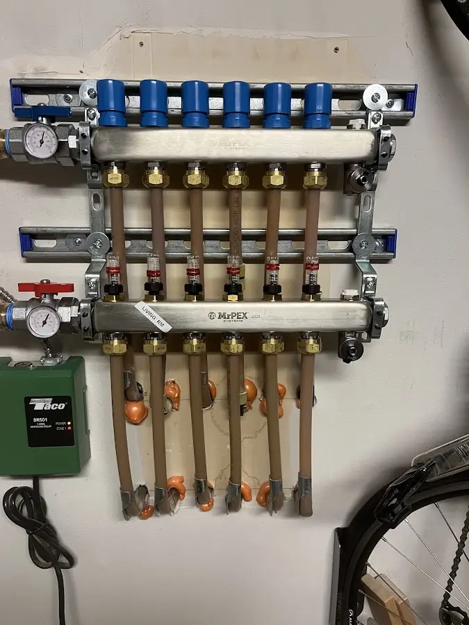 Plumber performing Leak Detection at a residential property in Carrizo Springs